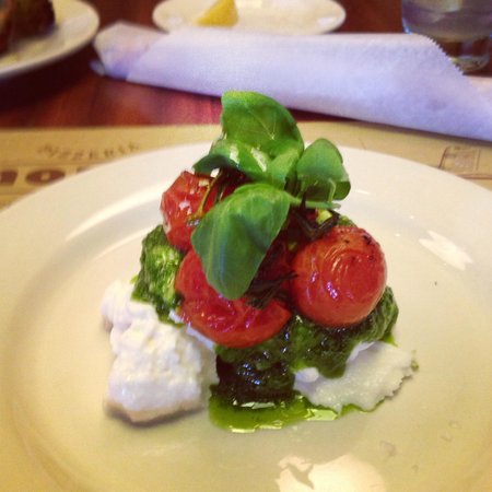 Osteria Mozza signature dishes Burrata with CondimentiGoat Cheese RavioliGrilled Beef Tagliata